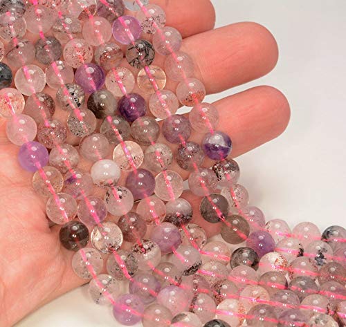 AAA naturalne 1 Strand Super 7 Melody Kamienie szlachetne Koraliki do Biżuterii | 6 mm Okrągłe Koraliki | Zwykłe okrągłe | 15 cali | Strand Bransoletka Koraliki do robienia, Kamień, super siedem