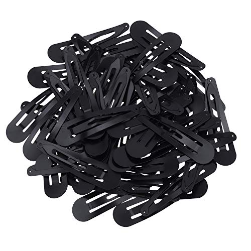 50 Pieces 3.5 Inch Large Metal Snap Hair Clips No Slip Hair Barrettes Long Hair Side Clip Clamp Hair Clips For Girls Women Hair Accessories (Black) #TOP2