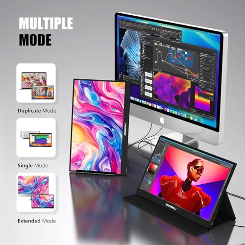 Image of Laptop Screen Extender, 15.6 inch IPS FHD 1080P Laptop Monitor Extender USBC HDMI Dual Speakers Portable Monitor for PC /Mac /Phone /PS5 /PS4 /Xbox /Switch, HDR Gaming Monitor with Cover Stand