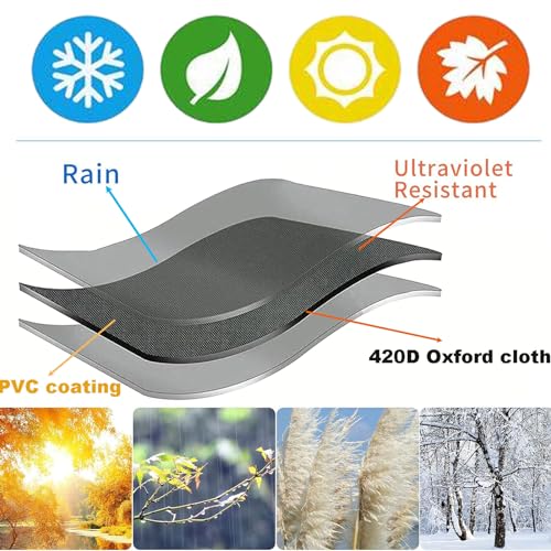 Housse de protection ronde imperméable bâche table de jardin Oxford 420D résistante aux UV