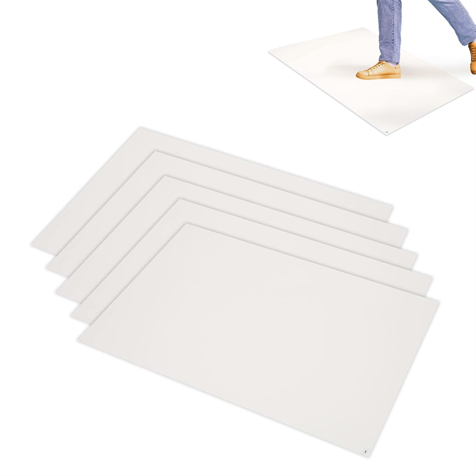 Reinraum-Klebematte, 150 Blatt Klebematten - Klebematte for Labore, Wohnungen, Baustellen und mehr - Entfernen Sie Staub und Schmutz von Schuhen und Geräterädern(Natural,45x90cm/17.7x35.4in)