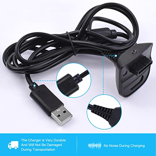 Xbox 360 Controller Charger Cable Cord Wire, Game Handle Charging Cable, Wireless Controller Usb Charging Cable Compatible With Microsoft Xbox360 Xbox 360 Slim Wireless Game Controllers-5Ft #TOP1