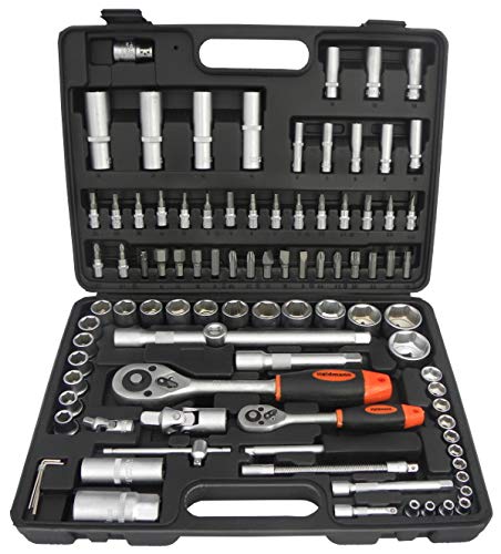 Geko G10150 Socket Set including Ratchets, 1/4" Drive 94 Pieces, Multicolour - Image 3