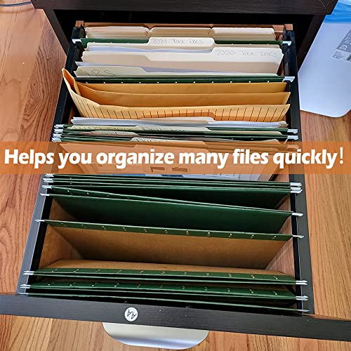 8 Pack Pvc Hanging File Rails, 12 Inch For 1/2 Drawing Sides, Black File Cabinet Rails For Letter Size, File Storage Organizer For Home Office #TOP4