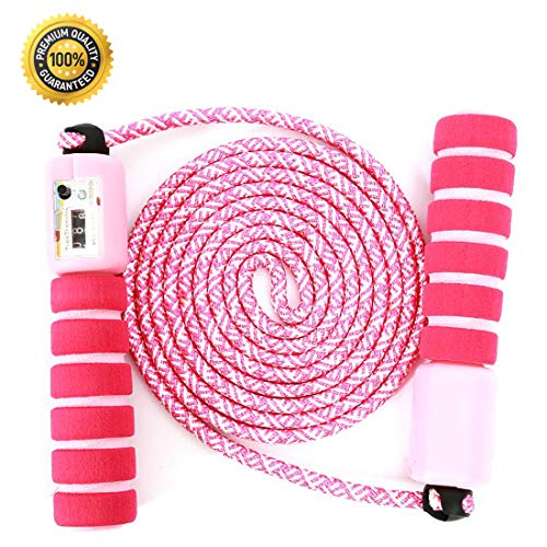 Joyfeel's Store Jump Rope Kids Speed ??Rope con manijas Antideslizantes de Espuma antirresbaladiza Manijas para el Boxeo de Ejercicios,Entrenamiento,Crossfit (Pink)