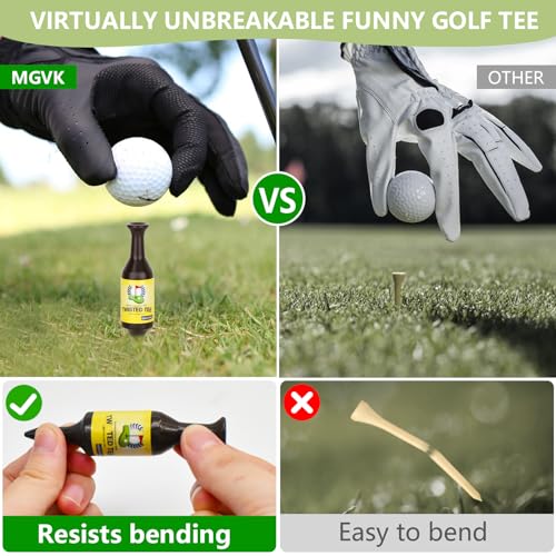 QHMENG 12 Pack Funny Golf Tees, Beer Bottle Golf Tees Recyclable Plastic Golf Tees for Men, Novelty Golf Gifts for Men, Father, Golfers, Bachelor Party, 3.54" Tall - Image 3