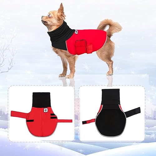 Miniatura 4 de Chihuahua - Abrigo de invierno impermeable para perros pequeños, abrigos de invierno para cachorros, chaquetas de vellón, ropa reflectante para