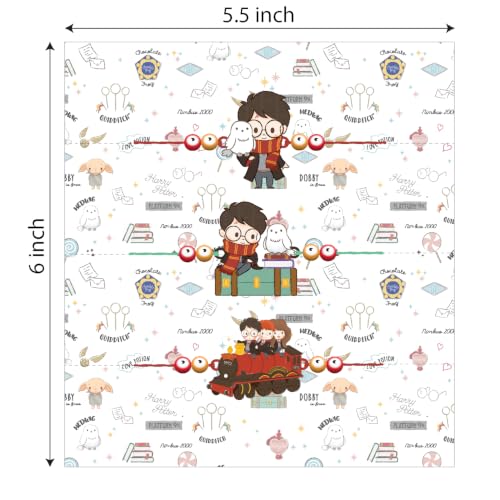 Image of Harry Potter, Hedwig & Hogwarts Express Theme Character Rakhi for Brother | Cartoon Rakhi for Boys, Bhaiya, Bhai | Raksha Bandhan Gift | (Pack of 3)