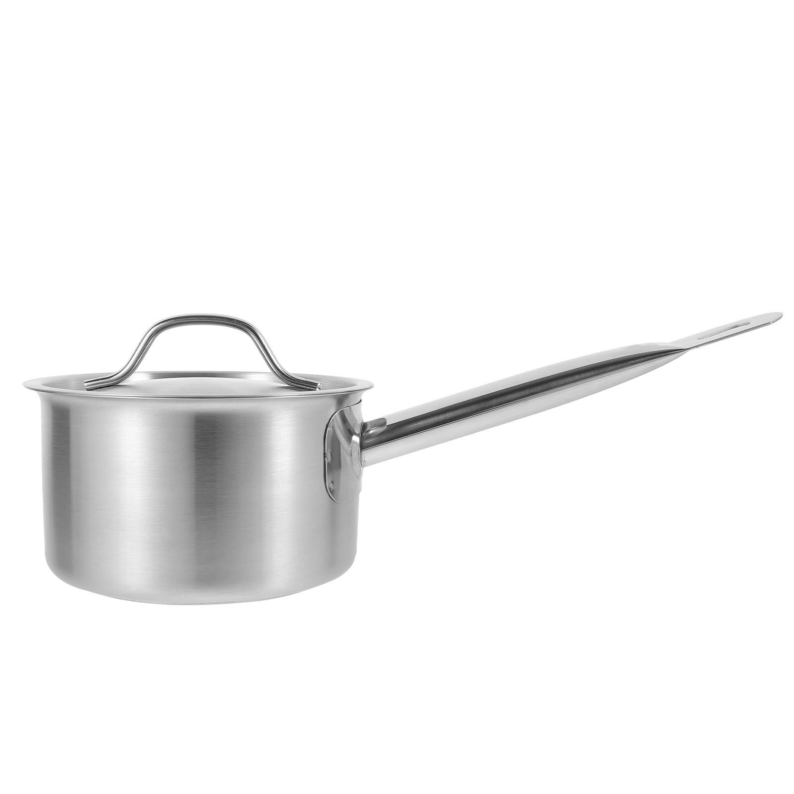 Olla alta de acero inoxidable antiadherente con tapa para sopa y salsas