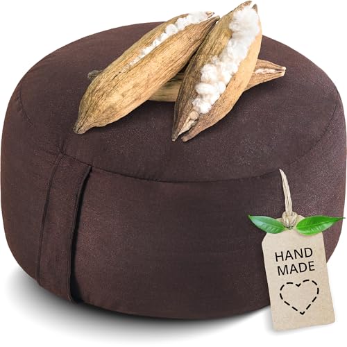 livasia kleines Meditationskissen einfarbig - Ø 32x20cm -...
