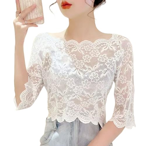 GHFTCCF T-Shirts à Manches Courtes Femme T-Shirt T-Shirt À Manches Courtes À Manches Courtes-Blanc A-M