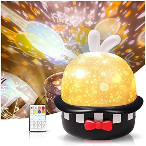 Nice Dream Star Night Light Projector, Baby Lights Galaxy Projector with Remote Control, 360° Rotation Timer Projector Light for Kids Girls Boys, Birthday Christmas Gifts Bedroom Decor (Black)