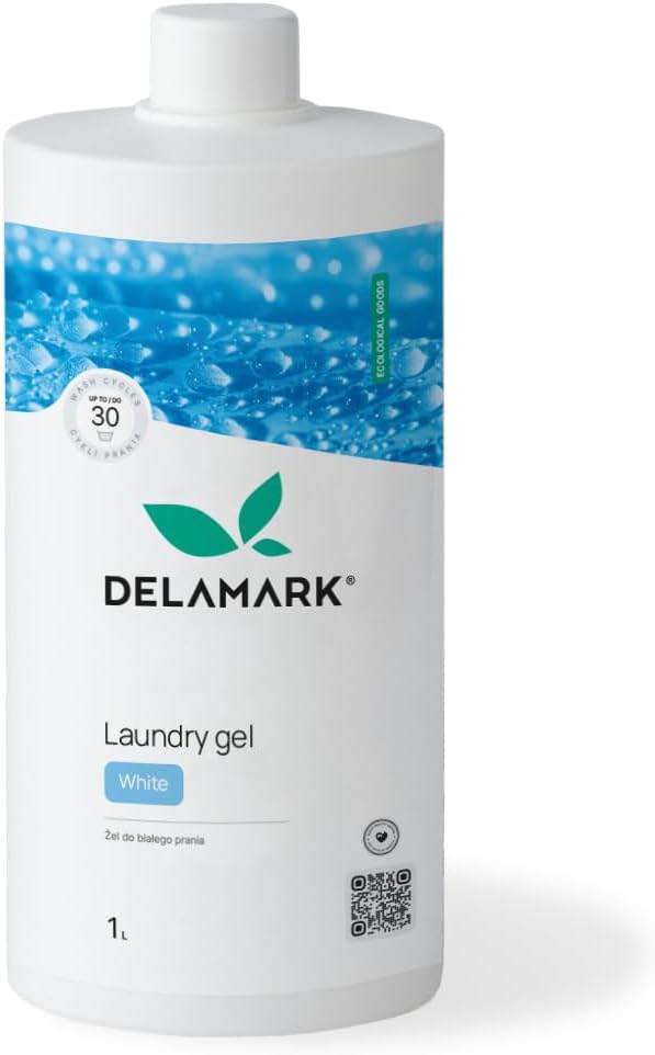 Żel do białego prania, Eko Produkt, 1 L, detergent do prania, skutecznie usuwa plamy i zabrudzenia, głębokie czyszczenie, do białych tkanin