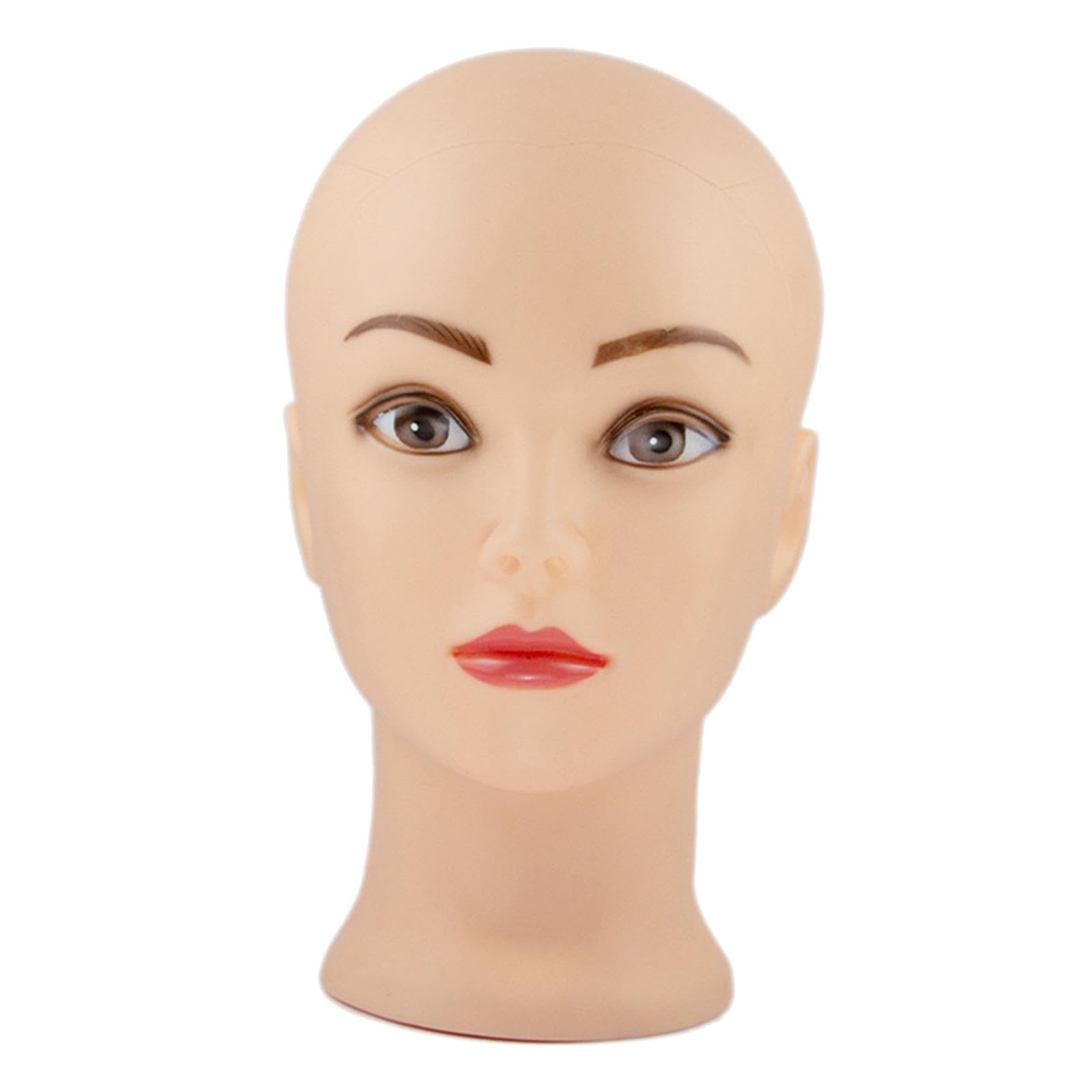 Milageto Testa di manichino realistica, espositore per parrucche, modello di testa di manichino multiuso leggero per trucco, parrucchiere, cappello, gioielli, donne