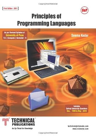 PRINCIPLES OF PROGRAMMING LANGUAGES : SEEMA KEDAR: Amazon.in: Books