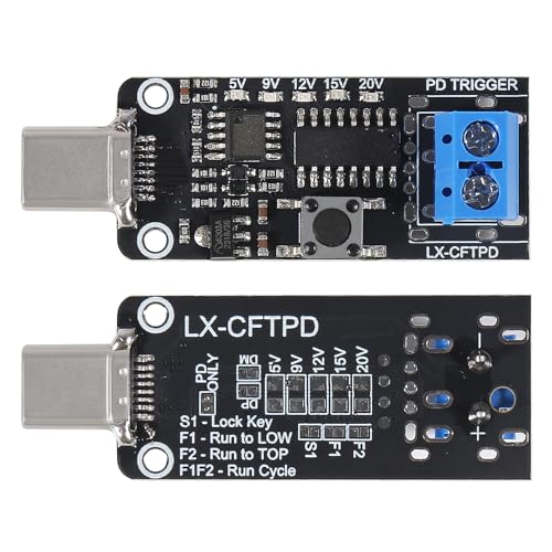 Image of 4pcs 100W 5A USB-C Fast Charge USB-C PD QC DC 5V 9V 12V 15V 20V Adjustable Voltage Power Trigger Module 5A Type-C Male Input (Type-C Male -2P Terminal)