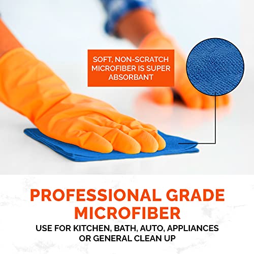 Bar Keepers Friend Cleanser Trio - Mega Bundle (21 Oz Cleanser And Polish Powder | 26 Oz Liquid Soft Cleanser | 13 Oz Cooktop Cleaner) Plus 1 Foxtrot Microfiber Towel And 1 Microfiber Scrubber Sponge #TOP2