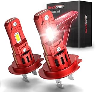 Torchbeam H7 LED Bulbs 18000 Lumens, 60W 600% Brightness 6000K Cool White, Plug and Play Halogen Replacement LED Bulb, Pack of 2