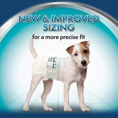 Simple Solution Disposable Dog Diapers for Female Dogs | Super Absorbent Leak-Proof Fit | Wetness Indicator 12 pack