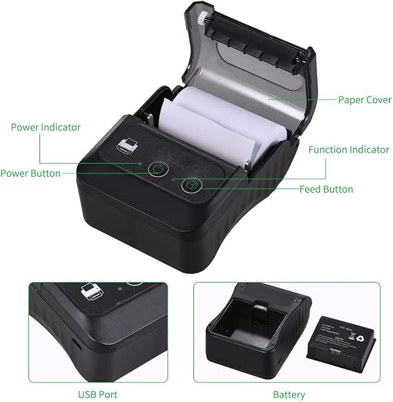Portable Label Printer 2 inch Thermal Printer Label
