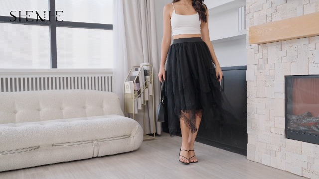 スカート swane AMOMMA volume tulle flare skirt BOTTOMS – AMOMMA