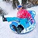 Toboggans Frostschutz Schlitten mit Griffen Snow Tube Schlitten Bob Frostschutz Schlitten Leichten & Platzsparenden Design Aufblasbarer Schneeschlauchschlitten Skaten Bob mit Handgriff 43 Zoll