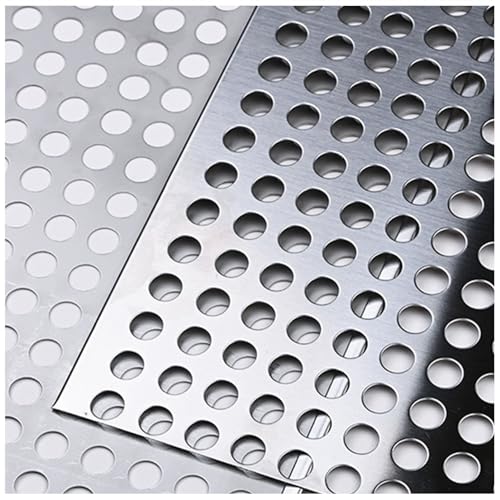 Stainless Steel Perforated Sheets 2 PCS Metal Mesh Sheet, Decorative