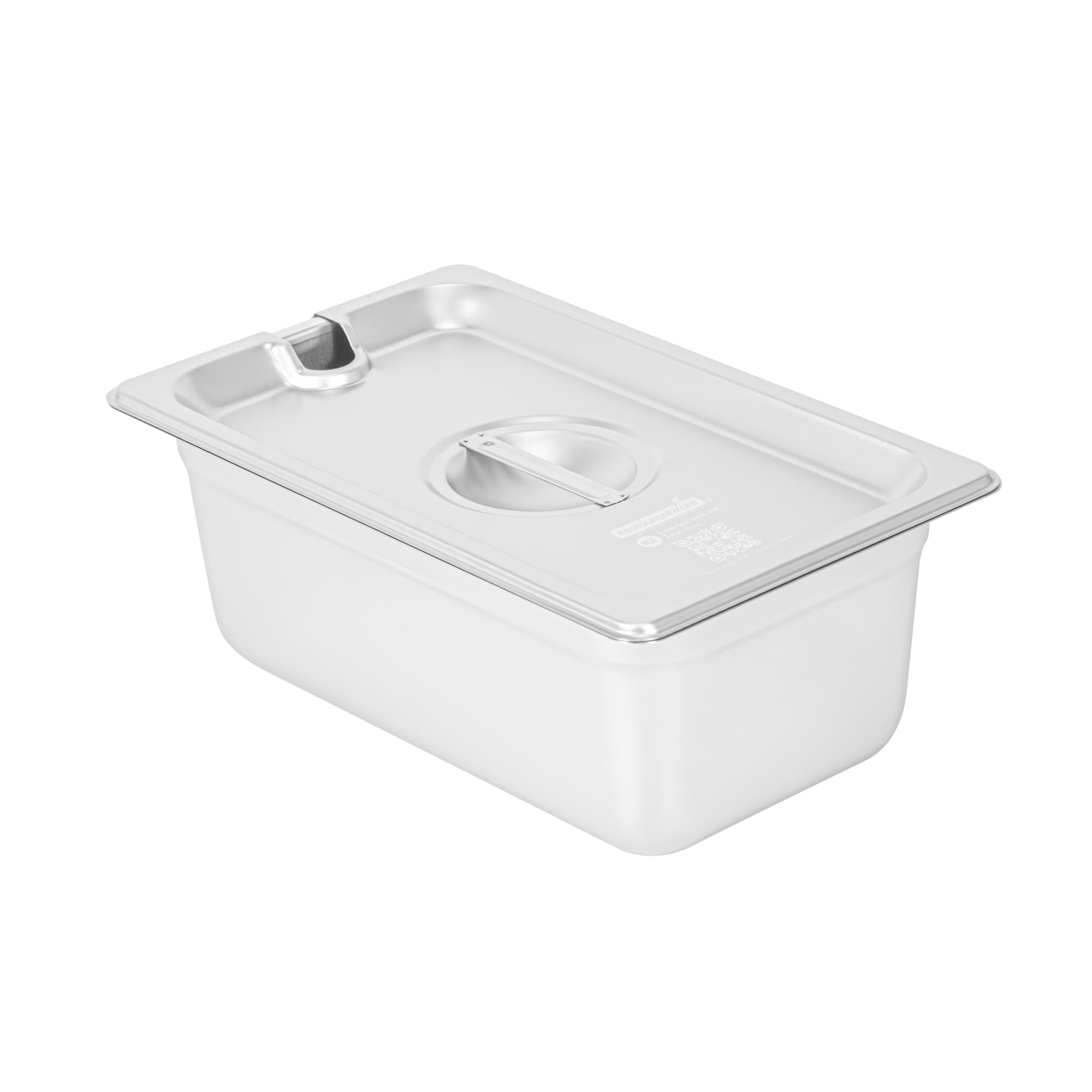 Restaurantware Lot de 72 couvercles à fente en acier inoxydable, 26 x 16 cm