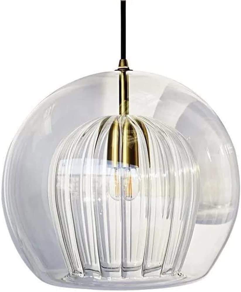 Lámpara colgante de cristal pequeña tipo candelabro LED individual para barra