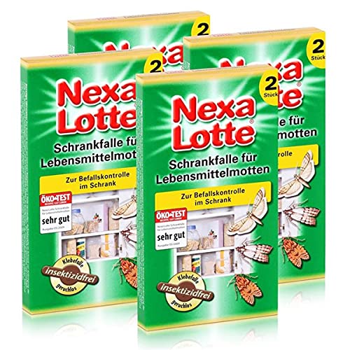 Preisvergleich Produktbild 4 x 2 (8 Stk.) Nexa Lotte Schrankfalle für Lebensmittelmotten, insektizidfrei!