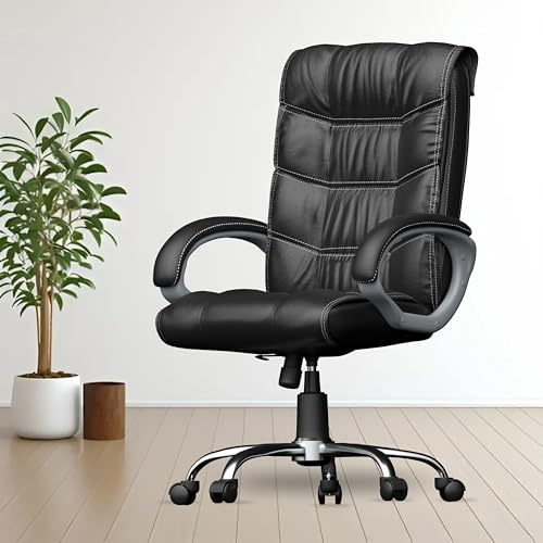 Image of FUGO FG10C Orthopaedic Office Chair, Adjustable Height, Tilting Mechanism, Heavy Duty Metal Base, Dual Nylon Casters, Comfortable Desk Chair for Work, 3 Years Warranty (Black)