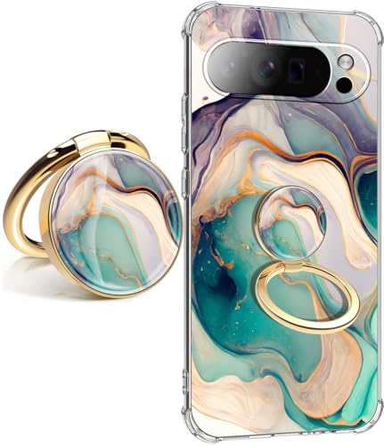 Coque Google Pixel 10 Pro XL marbre lac alpin pour femmes élégantes