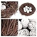 Gadpiparty 2 Set Bird Nest, Artificial Bird Nest Decor with Eggs, Easter Ornament for Party DIY Home Decoration (4pcs 4 Inch, 12pcs Eggs)