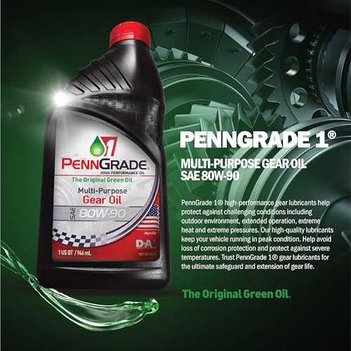 Penn Grade 1 Classic Multi-Purpose GL-4 Gear Oil SAE 80W-90, 1 Quart (1 Count, 2 Pounds, 32 Fluid Ounces) for Classic Manual Transmissions and Transaxles