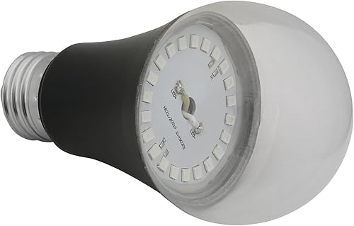 Miniatura 7 de Sunlite 80098 Bombilla LED A19 negra, 7 vatios, base media (E26), no tenue, longitud de onda de 390-405 nm, fiestas brillantes, azul claro,