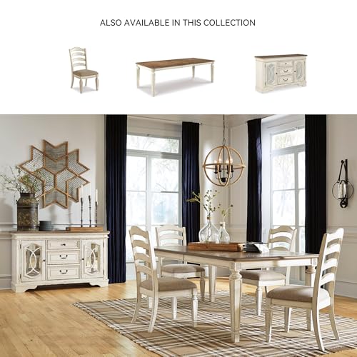 Signature Design by Ashley Realyn French Country Dining Extension Table, Seats up to 8, Chipped White - Image 6