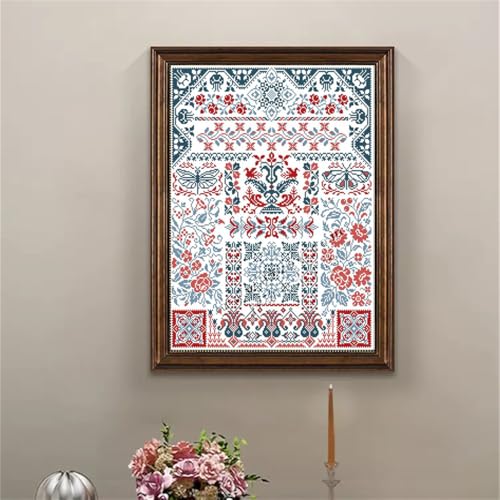 Image of JOYSEWING Counted Cross Stitch Stamped Kits 11CT Totem Classic Series Embroidery for Beginners DIY Easy Arts Craft Home Decor - (Patterned Totem (11CT) 21.65 x26.38 inches)