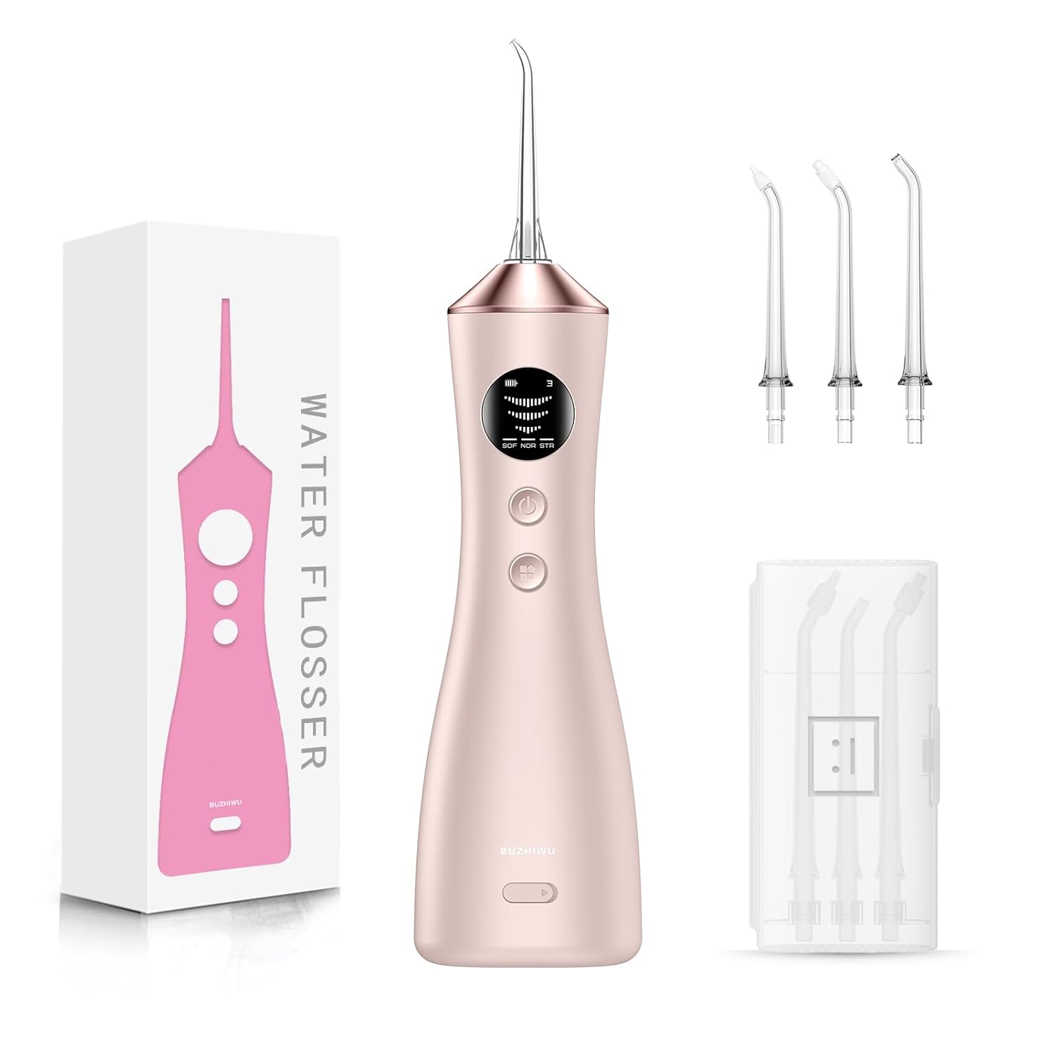 Water Dental Flosser for Teeth Portable Cordless Water Flosser with 300ML Rechargeable with Type-C IPX7 Waterproof Water Flossers