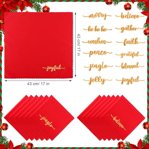 Sliner Servilletas de Tela Rojas 17x17 Pulgadas Pack 12 miniatura 2