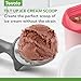 Tovolo Tilt-Up Ice Cream Scoop (White) - Non-Slip Grip Ice Cream Scooper with Footed Handle – Ice cream Scoop for Cookie Dough, Gelato, Sorbet & Frozen Treats - Dishwasher Safe & BPA-Free