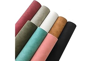 Set of 8 Ultrasuede-Like Colored Faux Suede PU Leather Fabric