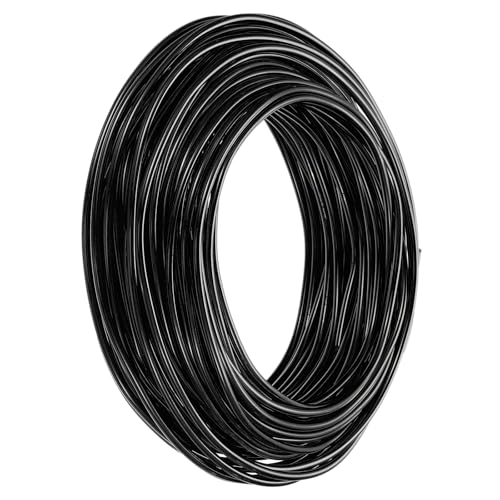 PATIKIL 4mm Bonsai Training Wire, 1 Roll Floral Wire Stems Anodized Aluminum Tree Wire 95.1 Feet for Gardening Branch Fixing, Black