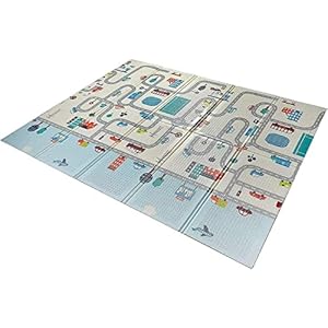Babify Speelmat voor baby’s, kruipmat, zacht en opvouwbaar, BPA-vrije speelmat voor baby, opvouwbare speelmat voor baby’s, schuimrubber, speelmat, antislip kruipmat baby, kruipdeken, afwasbaar