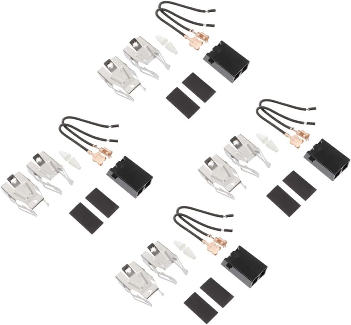 4sets Range Stove Receptacle Block for Electric Stove Burner Socket Kit Easy to Install Compatible Electric Ranges and Cooktops