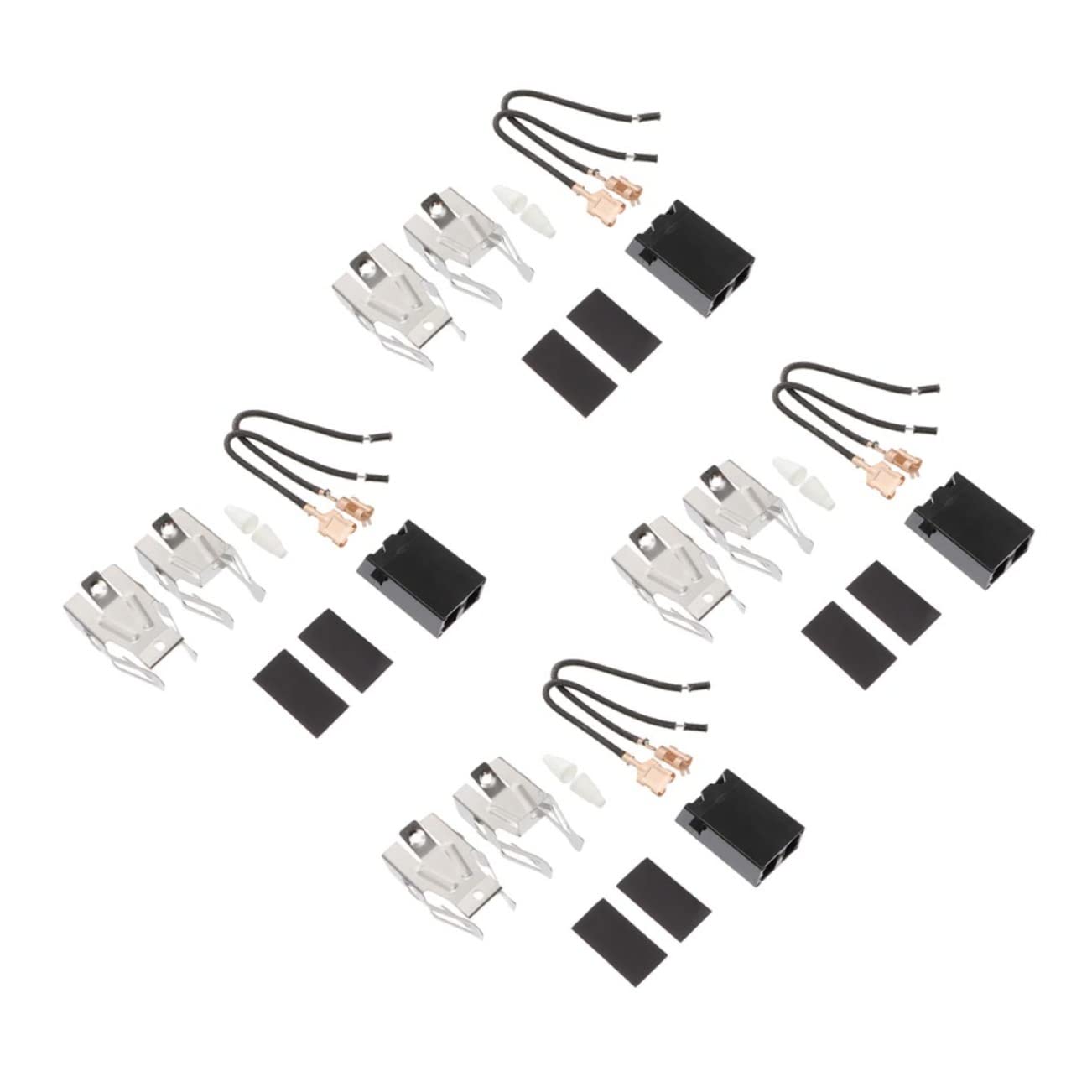 IWOWHERO 4 Sets Replacement Kit for Electric Stove Burners Range Surface Burner Heating Element Compatible with Kenmore Electric Stove Range Multifunction Receptacle Kit for Stove Oven