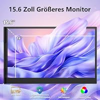 15,6 Zoll Laptop Bildschirm Erweiterung, Silber Triple Portable Monitor – Ansicht 2