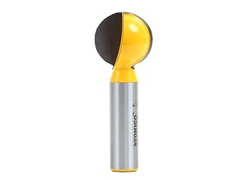 YONICO Groove Ball End Router Bit 1-Inch Diameter 1/2-Inch Shank 14074