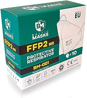 Baltic Masks FFP2 Mask - 100% Made in EU - Pack of 10 - UK/EU Certified