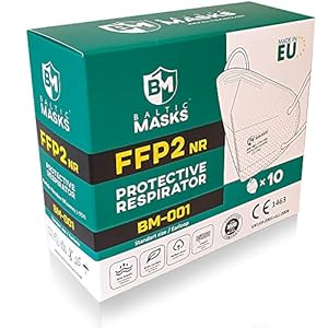 Baltic Masks FFP2 Mask – 100% Made in EU – Pack of 10 – UK/EU Certified