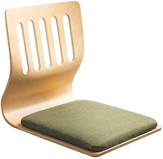 Respaldo para meditación, de madera, curvado, con almohadilla de tela, apilable, cómodo